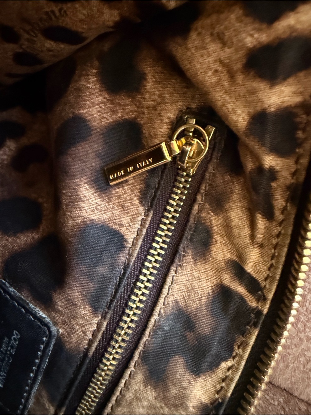 Dolce & Gabbana Black Leather Crossbody with Gold Chain and Plaque - Picture 14 of 15